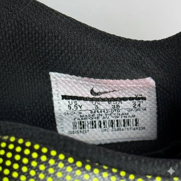 Nike Soccer Cleats Youth Size 5.5 JR Bravata II Black Volt Kids - Picture 5 of 5